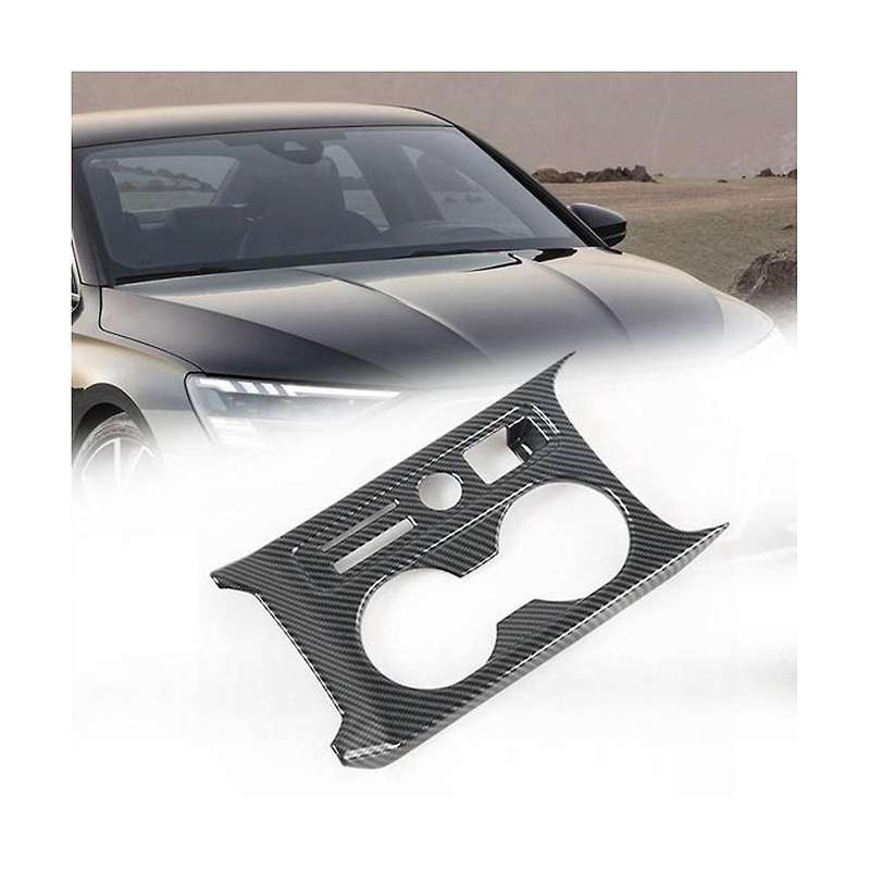 Carbon Fiber Car Center Console Water Cup Holder Panel Decoration Cover Trim for A3l 2021 Lhd