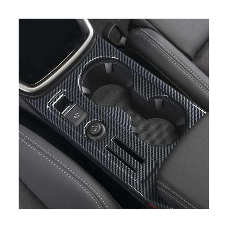 Carbon Fiber Car Center Console Water Cup Holder Panel Decoration Cover Trim for A3l 2021 Lhd