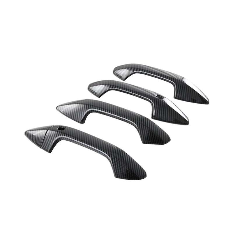 Carbon Fiber Car Exterior Door Handle Cover Sticker Trim for 2021 2022