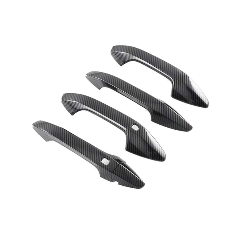 Carbon Fiber Car Exterior Door Handle Cover Sticker Trim for 2021 2022