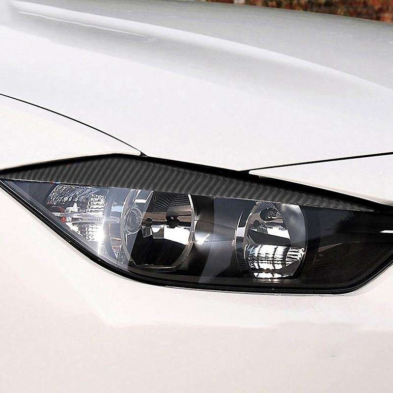 Carbon Fiber Car Front Headlight Eyebrows Sticker Trim Decoration Accessories for - 3 Series F30 32