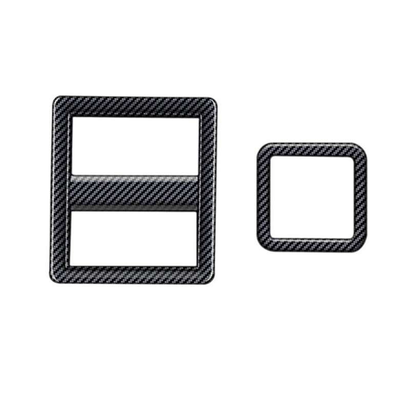 Carbon Fiber Car Fuel Tank Headlights Switch Panel Trim Frame Cover Sticker for Alphard 40 Series 20