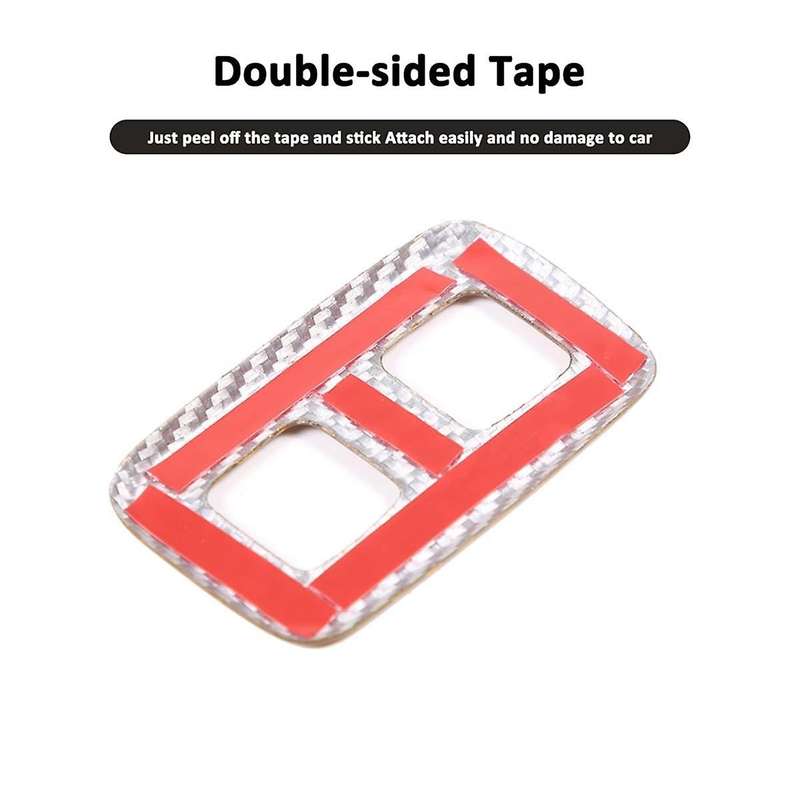 Carbon Fiber Car Fuel Tank Lid Switch Button Frame Trim for C6 2005-2013 Interior Accessories ,Yell