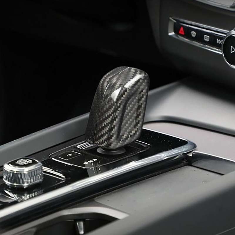 Carbon Fiber Car Gear Shift Knob Trim Cover for XC40 XC60 XC90 S90 S60 V90 2021