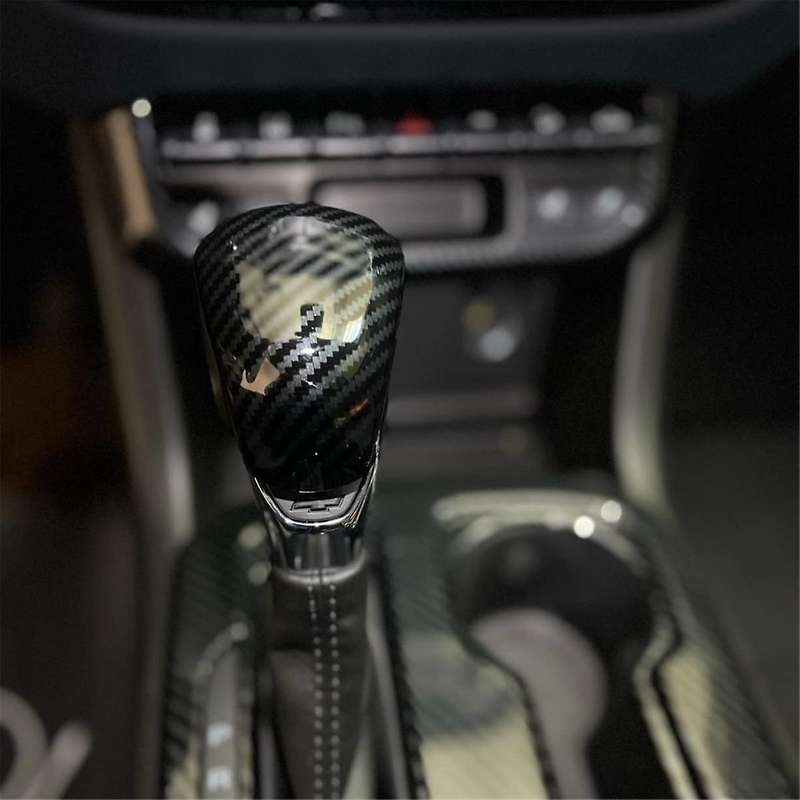 Carbon Fiber Car Gear Shift Knob Cover Trim for 2020 2021 2022 Interior Accessories