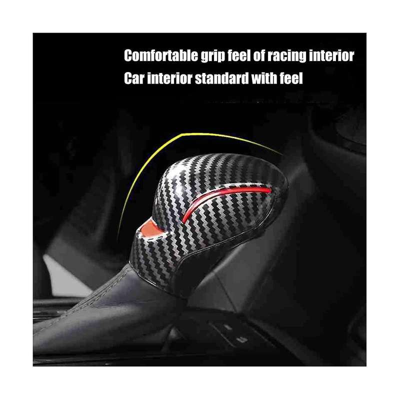 Carbon Fiber Car Gear Shift Knob Head Cover Sticker Trim for Explorer 2021