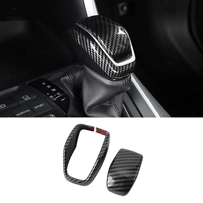 Carbon Fiber Car Gear Shift Knob Lever Handle Cover Decoration Sticker for 2019 2020 2021