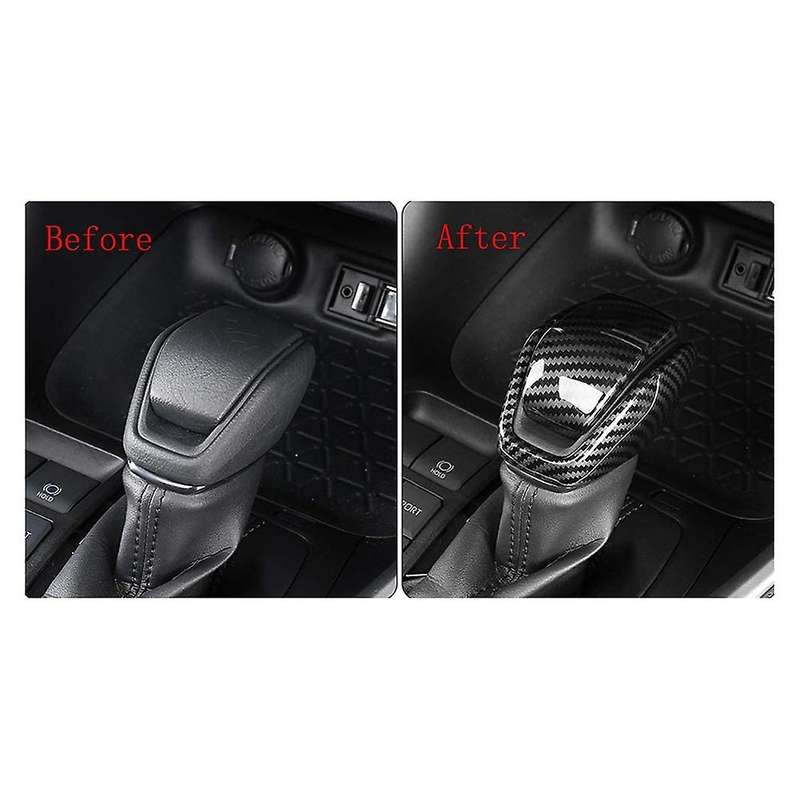 Carbon Fiber Car Gear Shift Knob Lever Handle Cover Decoration Sticker for 2019 2020 2021