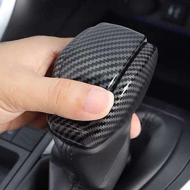 Carbon Fiber Car Gear Shift Knob Lever Handle Cover Decoration Sticker for 2019 2020 2021