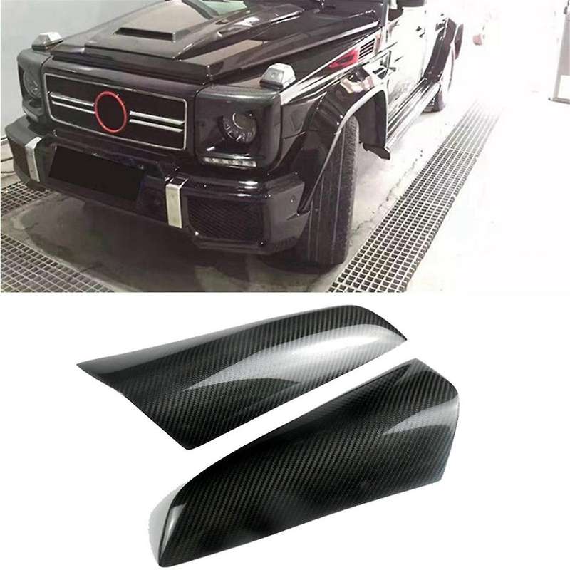Carbon Fiber Car Headlight Eyebrow Cover Trim for G Class W463 G320 G350 G400 G500 G55 G63 G65 1990-