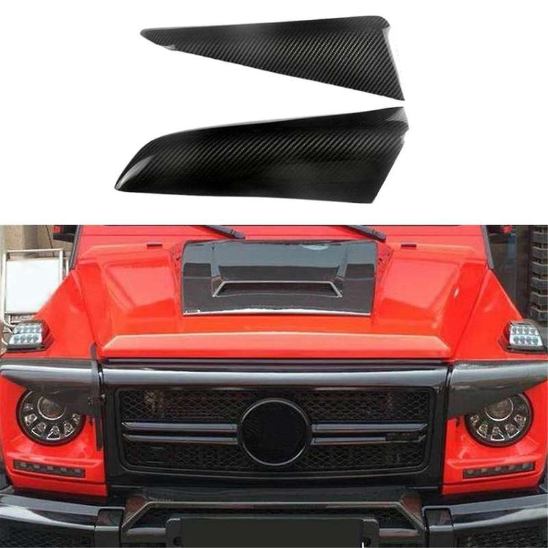 Carbon Fiber Car Headlight Eyebrow Cover Trim for G Class W463 G320 G350 G400 G500 G55 G63 G65 1990-