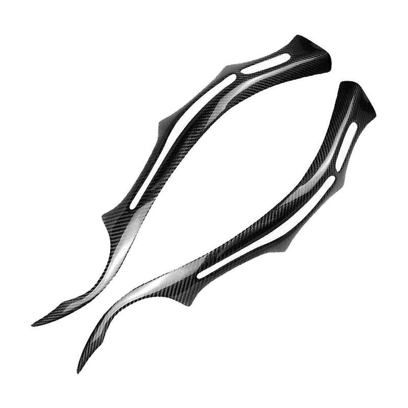 Carbon Fiber Car Headlight Eyebrow Cover Trim Head Light Lamp Sticker for 5 Series E60 2004-2010