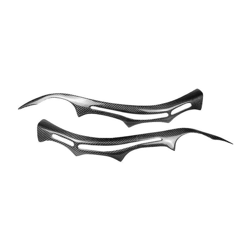Carbon Fiber Car Headlight Eyebrow Cover Trim Head Light Lamp Sticker for 5 Series E60 2004-2010