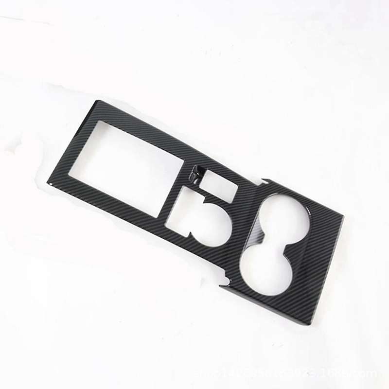 Carbon Fiber Car Gear Shift Panel Cover Trim Water Cup Holder Frame for Sport 2020