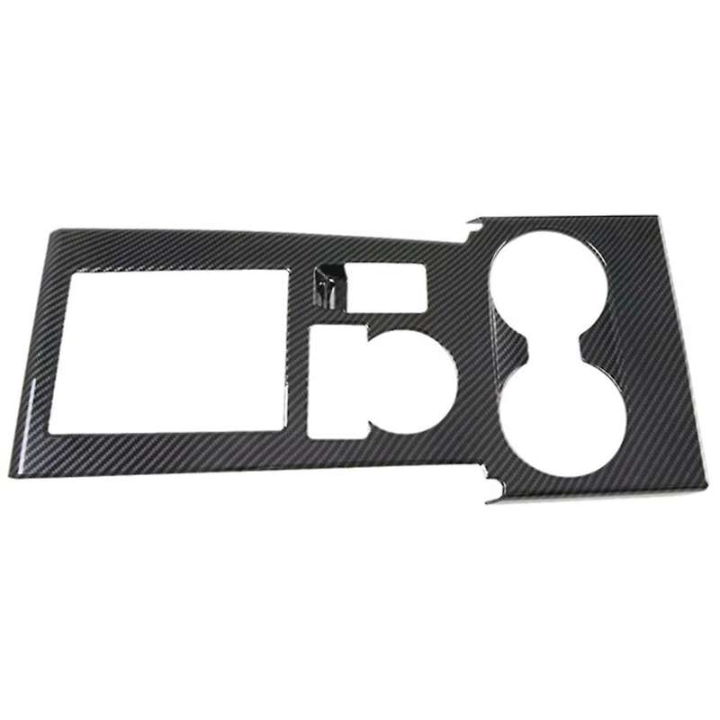 Carbon Fiber Car Gear Shift Panel Cover Trim Water Cup Holder Frame for Sport 2020