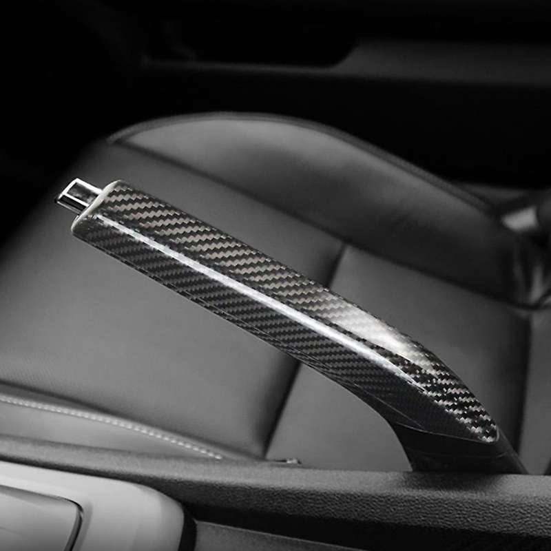 Carbon Fiber Car Handbrake Grips Interior Cover Trim for 2010-2015