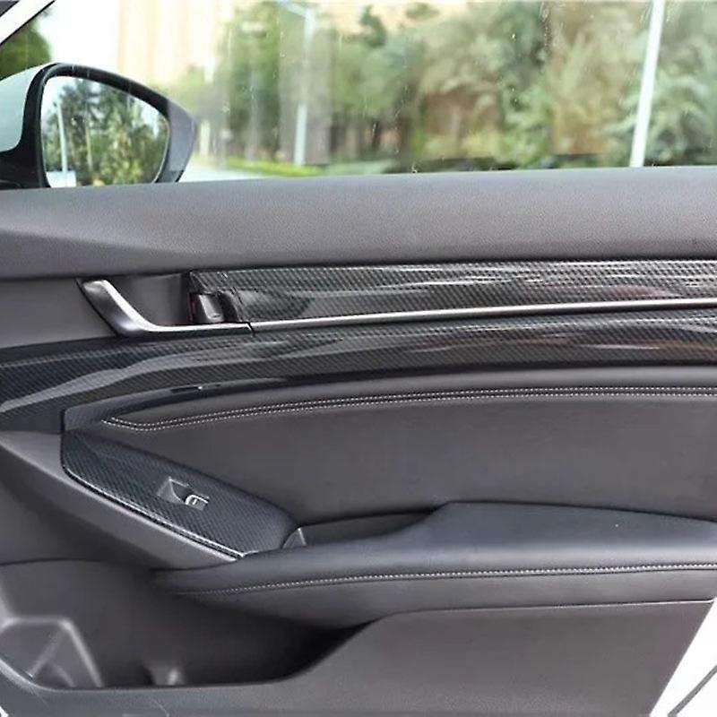 Carbon Fiber Car Inner Door Panel Cover Trim Strip Decoration for Accord 2018