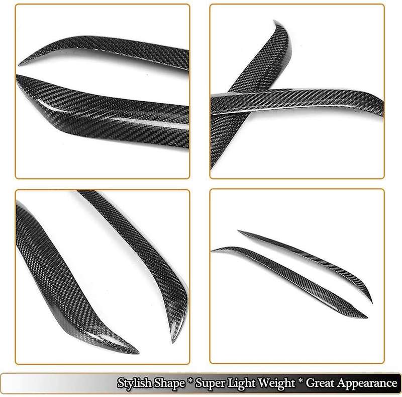 Carbon Fiber Car Headlight Eyebrows Eyelids Cover for- E81 E82 E87 E88