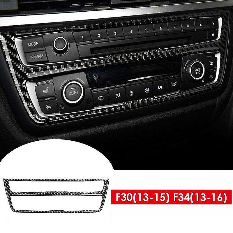 Carbon Fiber Car Interior Console Panel Cover Trim for F30 F34 3 Series 320I