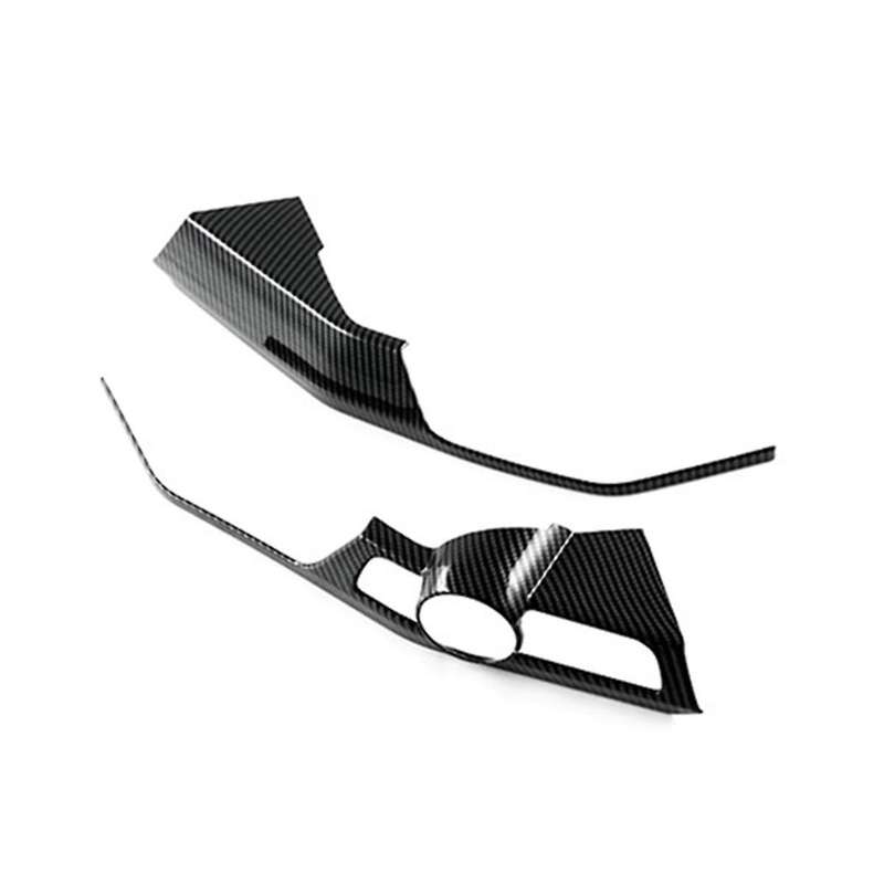 Carbon Fiber Car Interior Center Control Panel Side Strips Cover Trim for Land Cruiser 300 LC300 20