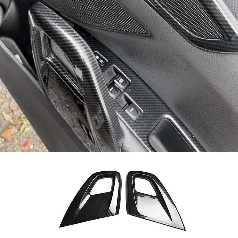 Carbon Fiber Car Interior Door Armrest Pull Handle Protective Cover Trim for 2011-2017 Accessories