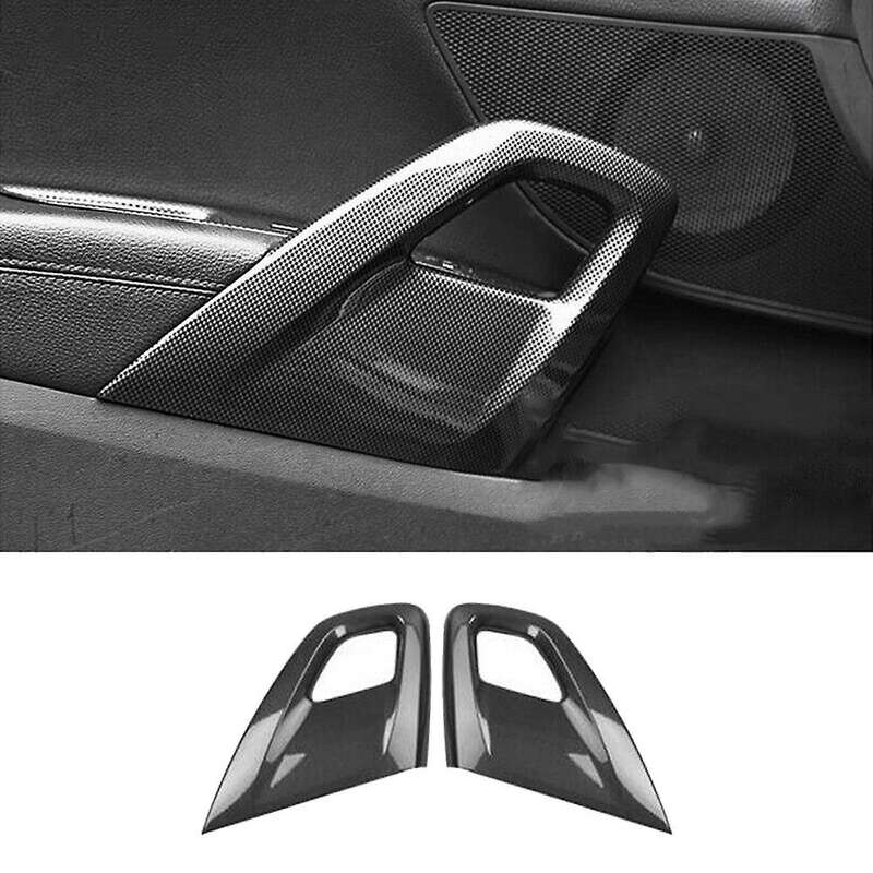 Carbon Fiber Car Interior Door Armrest Pull Handle Protective Cover Trim for 2011-2017 Accessories