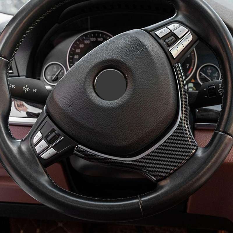 Carbon Fiber Car Interior Steering Wheel Decoration Strip Frame Cover Trim Sticker for 5 7 Series F1
