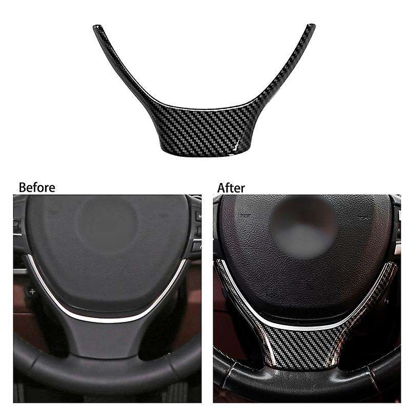 Carbon Fiber Car Interior Steering Wheel Decoration Strip Frame Cover Trim Sticker for 5 7 Series F1
