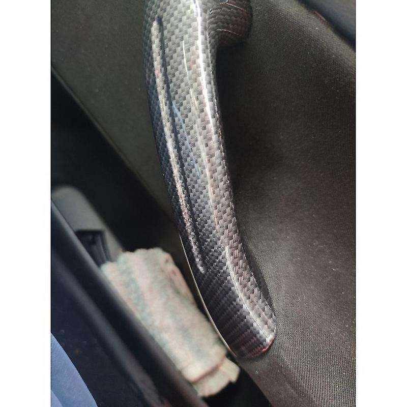 Carbon Fiber Car Interior Door Grab Handle Cover + Window Lift Switch Panel Cover Set for Golf MK4 1