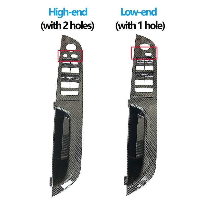 Carbon Fiber Car Interior Window Switch Cover Panel Trim Pull Handle for  3 Series E90 E91 E92 316 3