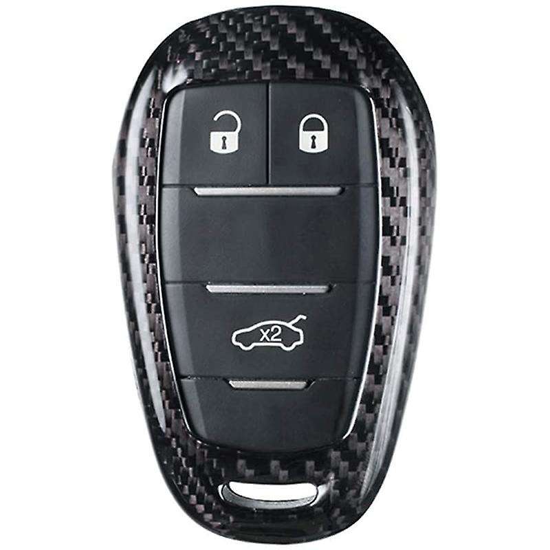 Carbon Fiber Car Key Fob Case Cover for Romeo Stelvio 2017 Smart Car Remote Key Accessories