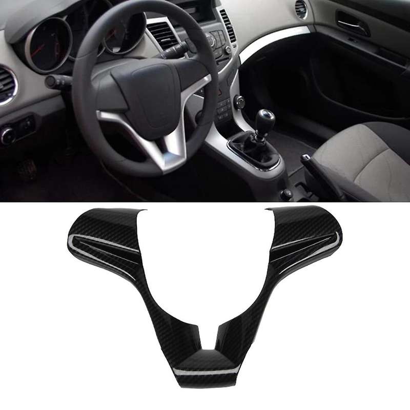 Carbon Fiber Car Interior Steering Wheel Cover Trim for 2009-2015