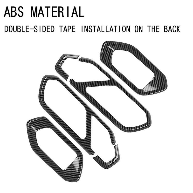 Carbon Fiber Car Interior Door Handle Bowl Panel Frame Cover Trim Sticker for Raize/ 2020-2022
