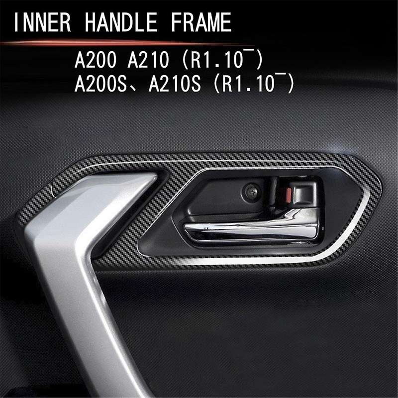 Carbon Fiber Car Interior Door Handle Bowl Panel Frame Cover Trim Sticker for Raize/ 2020-2022