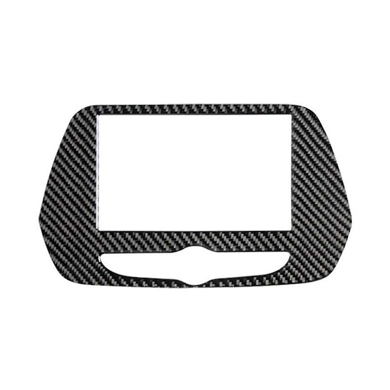 Carbon Fiber Car Navigation Screen Panel Trim Cover Sticker for 2016 2017 2018 2019