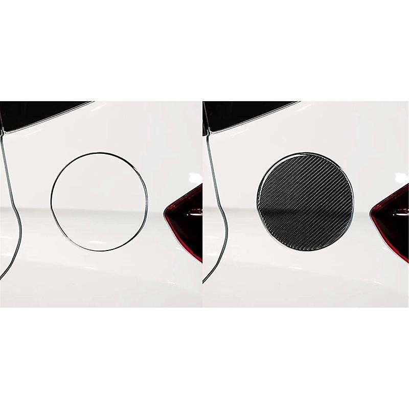 Carbon Fiber Car Oil Fuel Tank Cap Sticker Cover Trim for FIT JAZZ 2014 2015 2016 2017 2018 Accessor