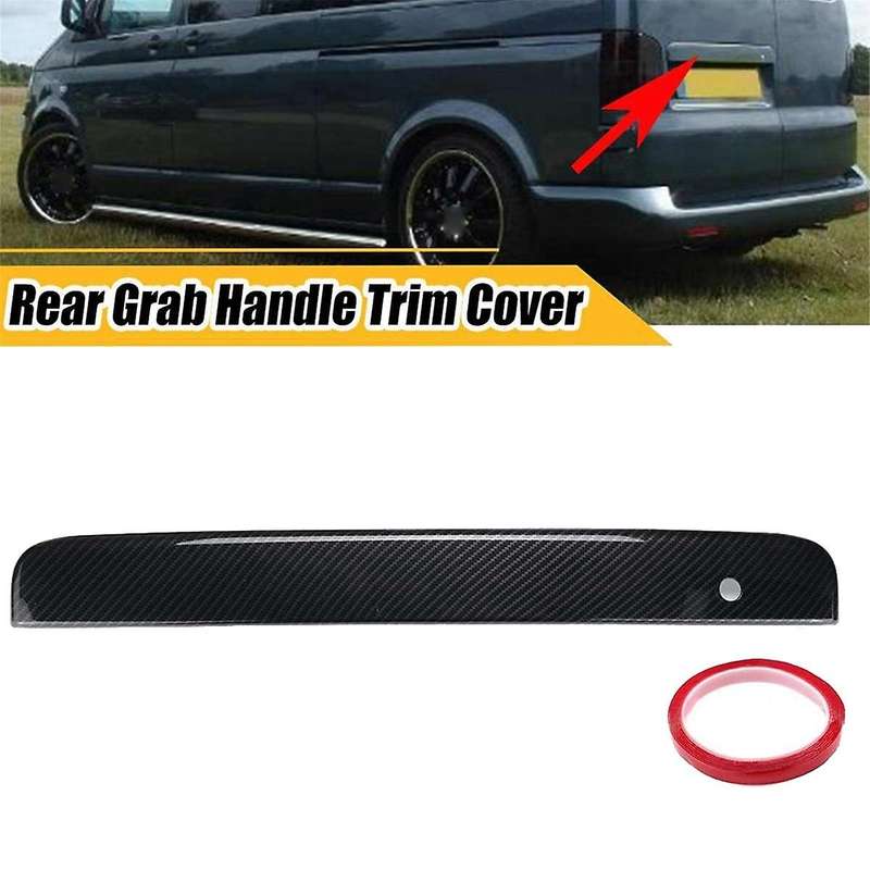 Carbon Fiber Car Rear Handle Trim Cover for T5 T5.1 T6 T6.1 Transporter 2010-2019