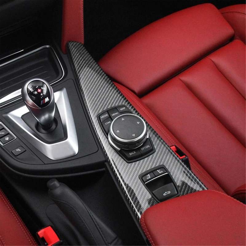 Carbon Fiber Car Multimedia Gear Panel Cover for F83 2014-2019 Interior Sticker Accessories