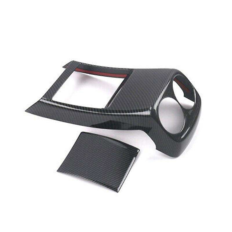Carbon Fiber Car Rear Exhaust Vent Strip Rear Armrest Box Anti-Kick Plate for - A Class W177 C118 A2