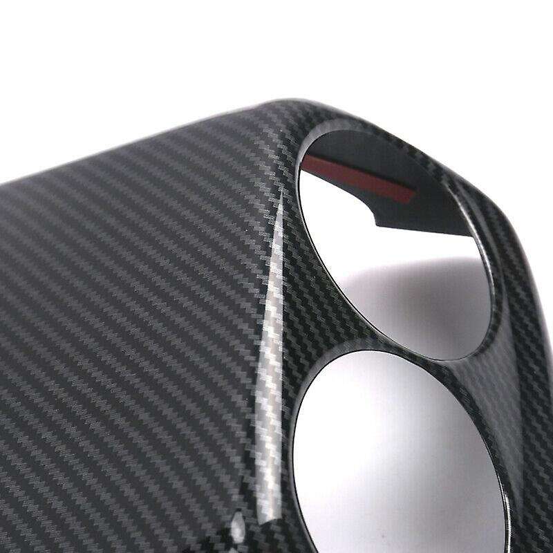 Carbon Fiber Car Rear Exhaust Vent Strip Rear Armrest Box Anti-Kick Plate for - A Class W177 C118 A2