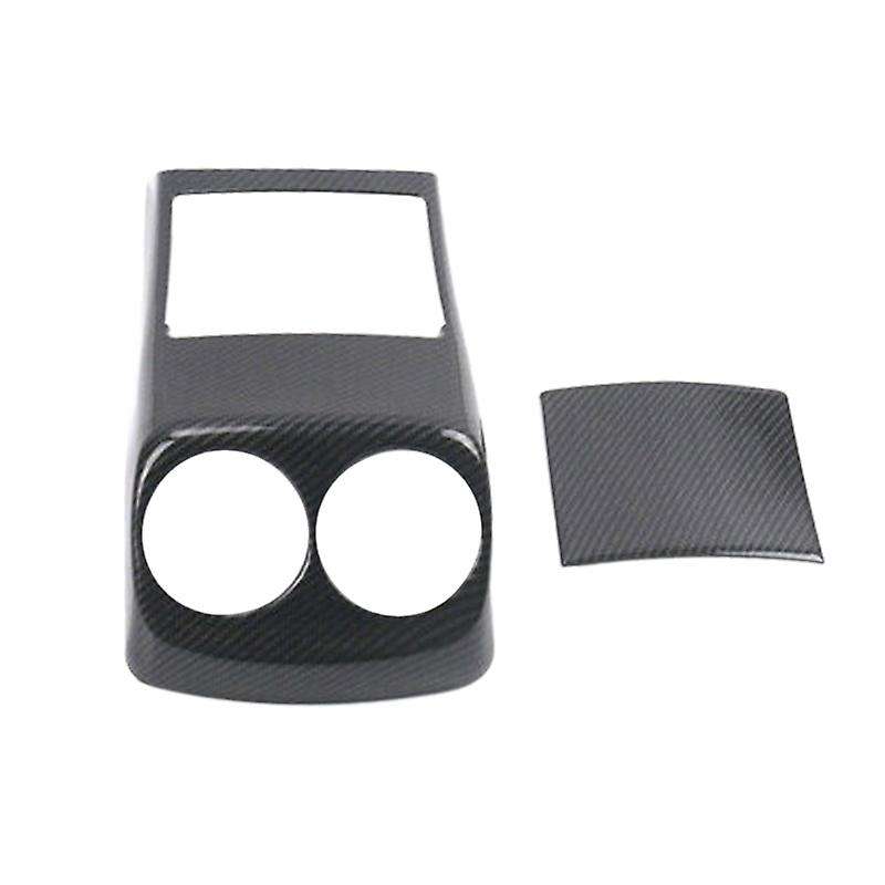 Carbon Fiber Car Rear Exhaust Vent Strip Rear Armrest Box Anti-Kick Plate for - A Class W177 C118 A2