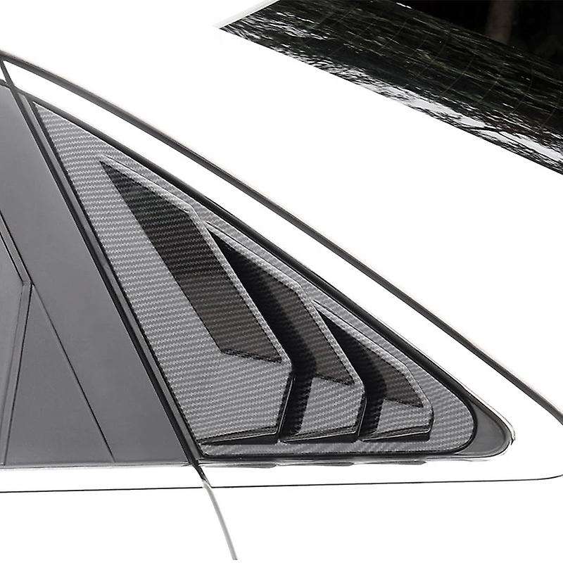 Carbon Fiber Car Rear Triangular Window Louvers Side Vent Cover Decoration for  A4 2017 2018 2019