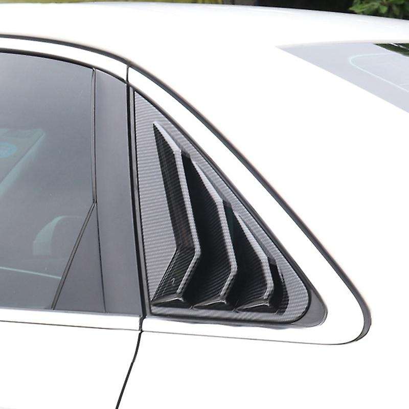 Carbon Fiber Car Rear Triangular Window Louvers Side Vent Cover Decoration for  A4 2017 2018 2019