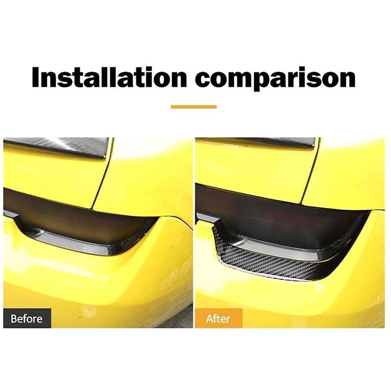 Carbon Fiber Car Rear Tail Light Lamp Decoration Cover Stickers for 2012 2013 2014 2015 Accessories