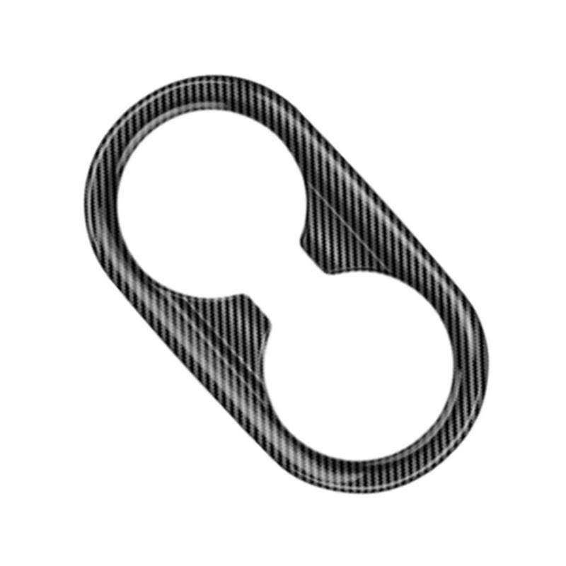 Carbon Fiber Car Rear Water Cup Holder Frame Trim Abs Stickers for Ioniq 6 2022-2023 Interior Styli