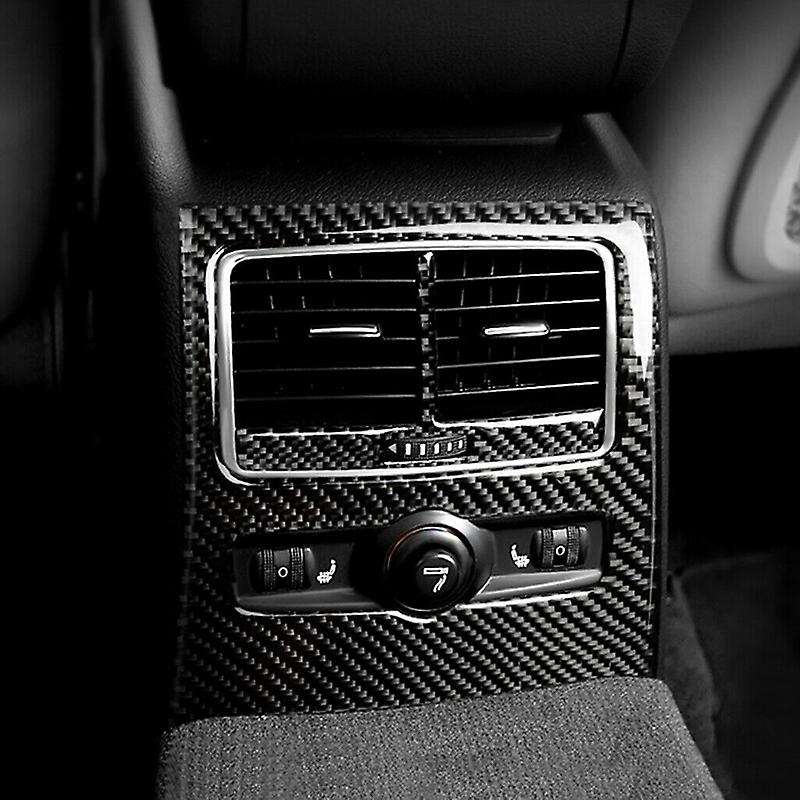 Carbon Fiber Car Rear Outlet Frame Cover Trim for - A6 2005 2006 2007 2008 2009 2010 2011