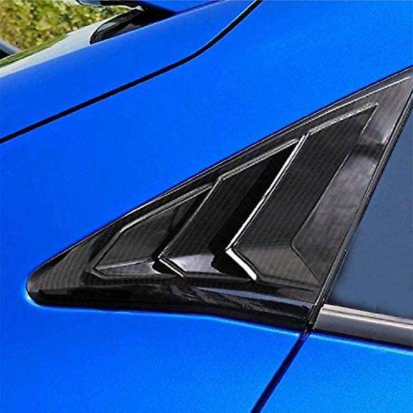Carbon Fiber Car Rear Triple-cornered Window Louvers Side Vent Cover Decoration for Hatchback 2016-2