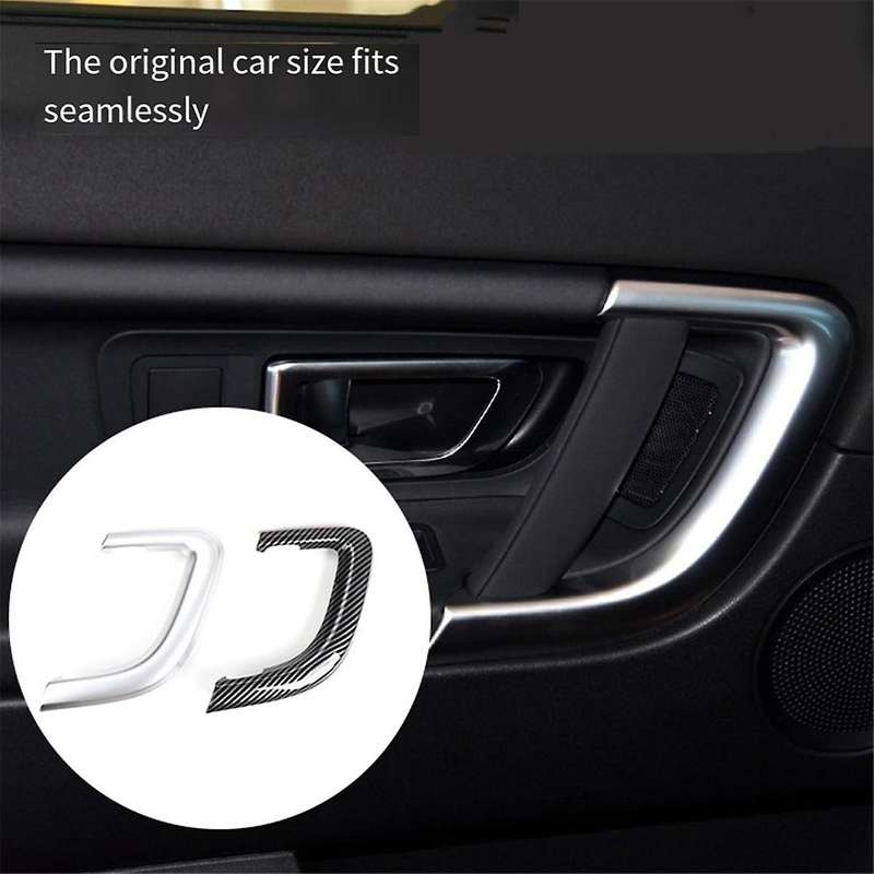 Carbon Fiber Car Right Interior Door Pull Handle Cover Trim Replacement for Sport 2015-2019