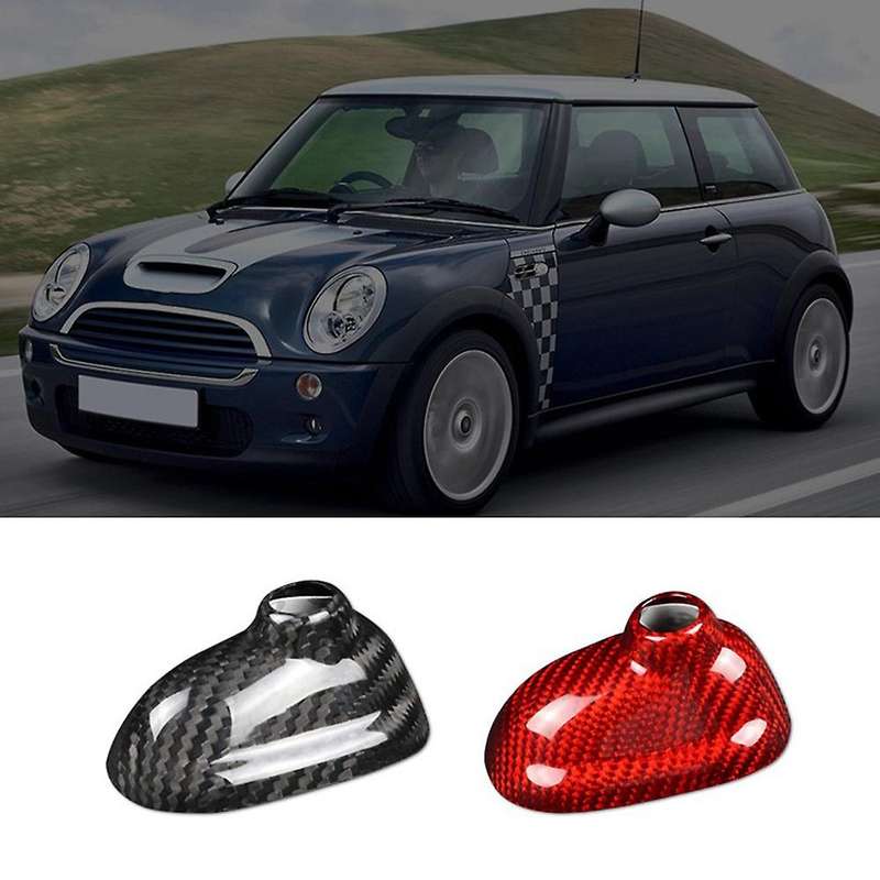 Carbon Fiber Car Roof Fin Antenna Signal Aerials Cover Trim for R55 R56(Black Carbon)