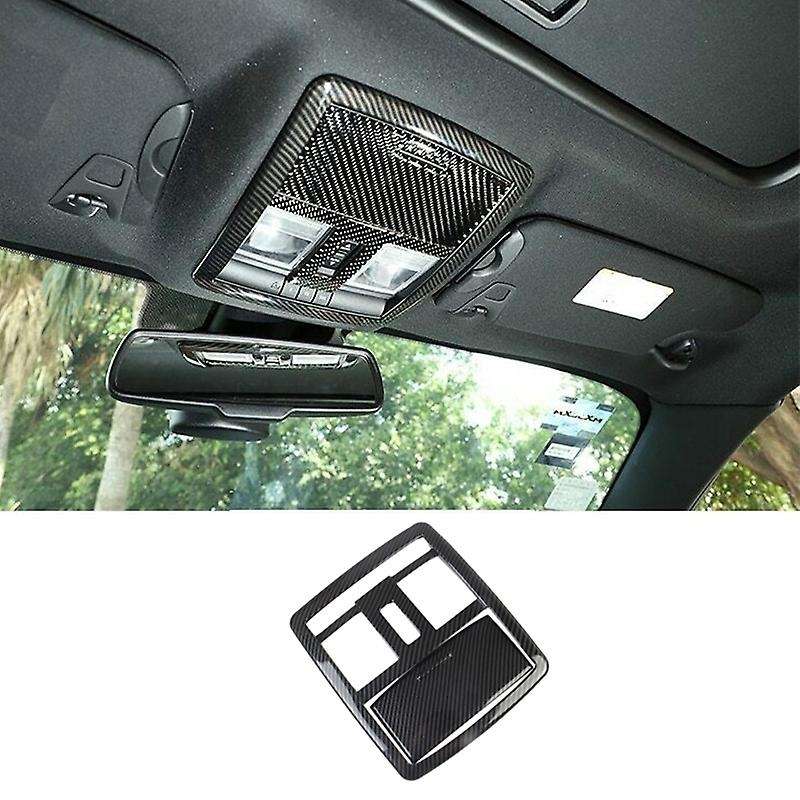 Carbon Fiber Car Roof Reading Light Lamp Cover Trim for 2015-2020